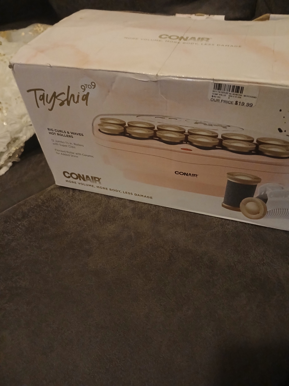 Conair Tayshia 9-Piece Hot Rollers Set in Cream